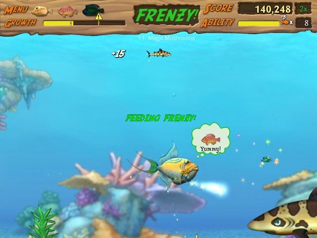 Feeding Frenzy, asciende en la cadena alimenticia